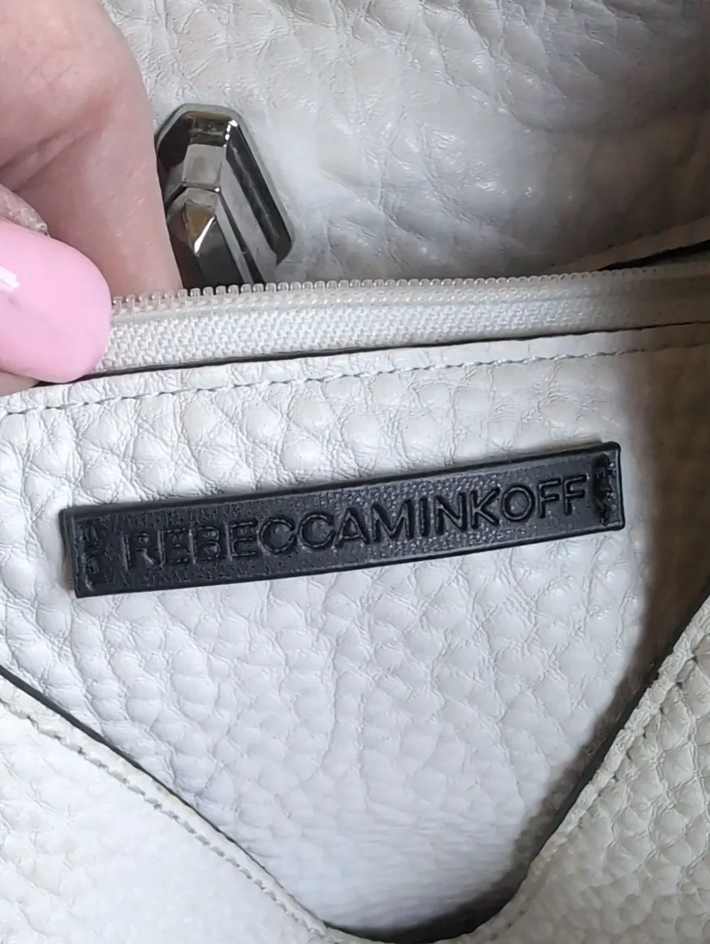 Rebecca Minkoff -Hobo Silver Studded Darren Shoulder Bag Optic White🤍